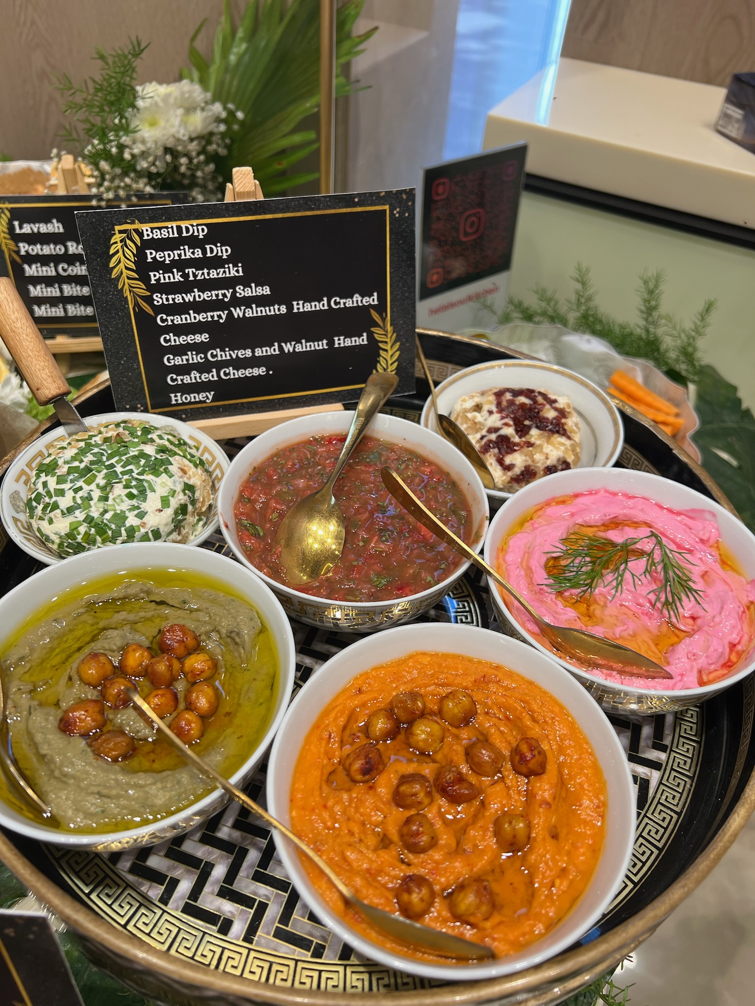 Dips & Handcrafted Cheese Selection dip by Hetal Soul Kitchen