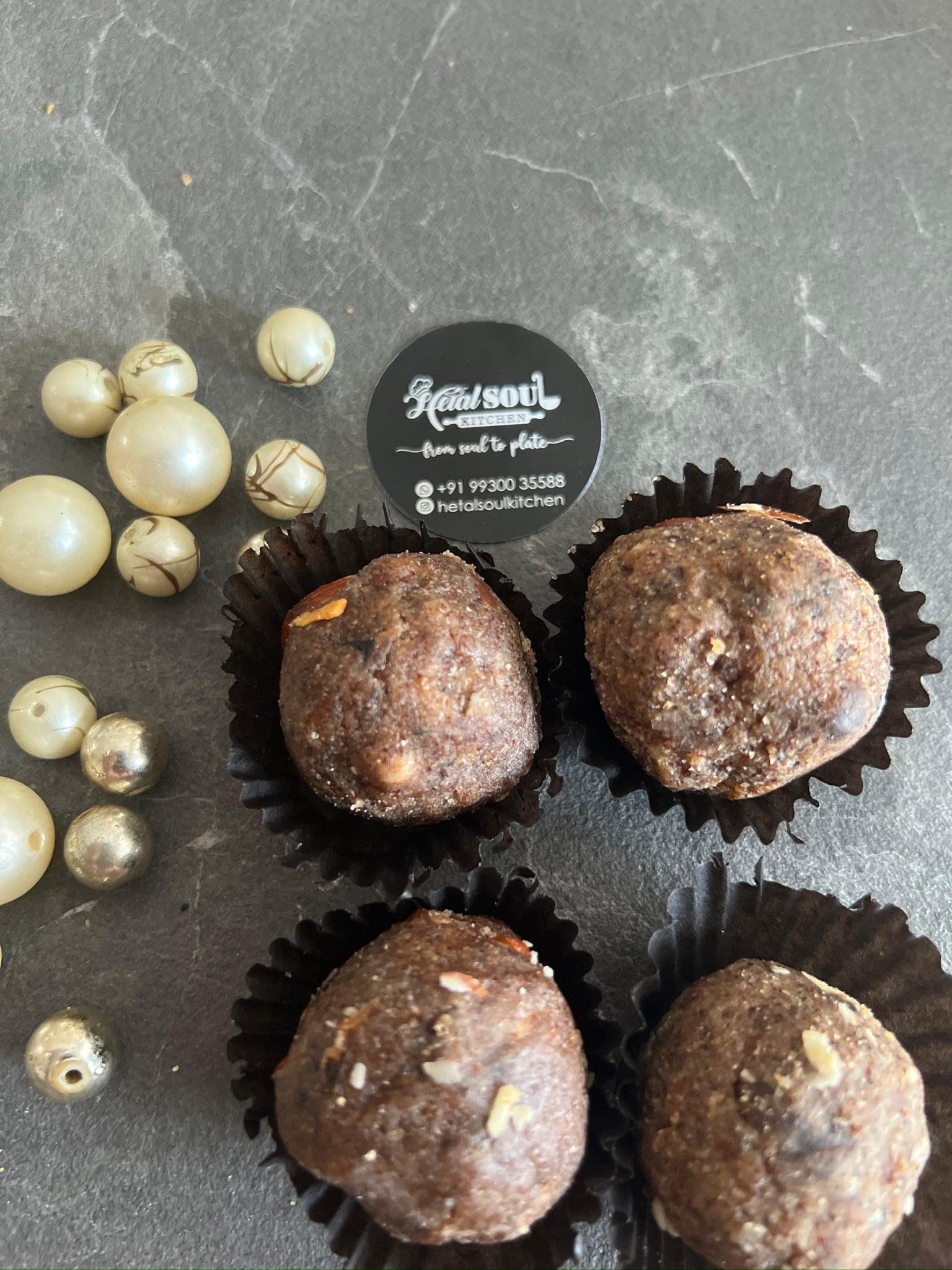 Laddoos, finished with pearls