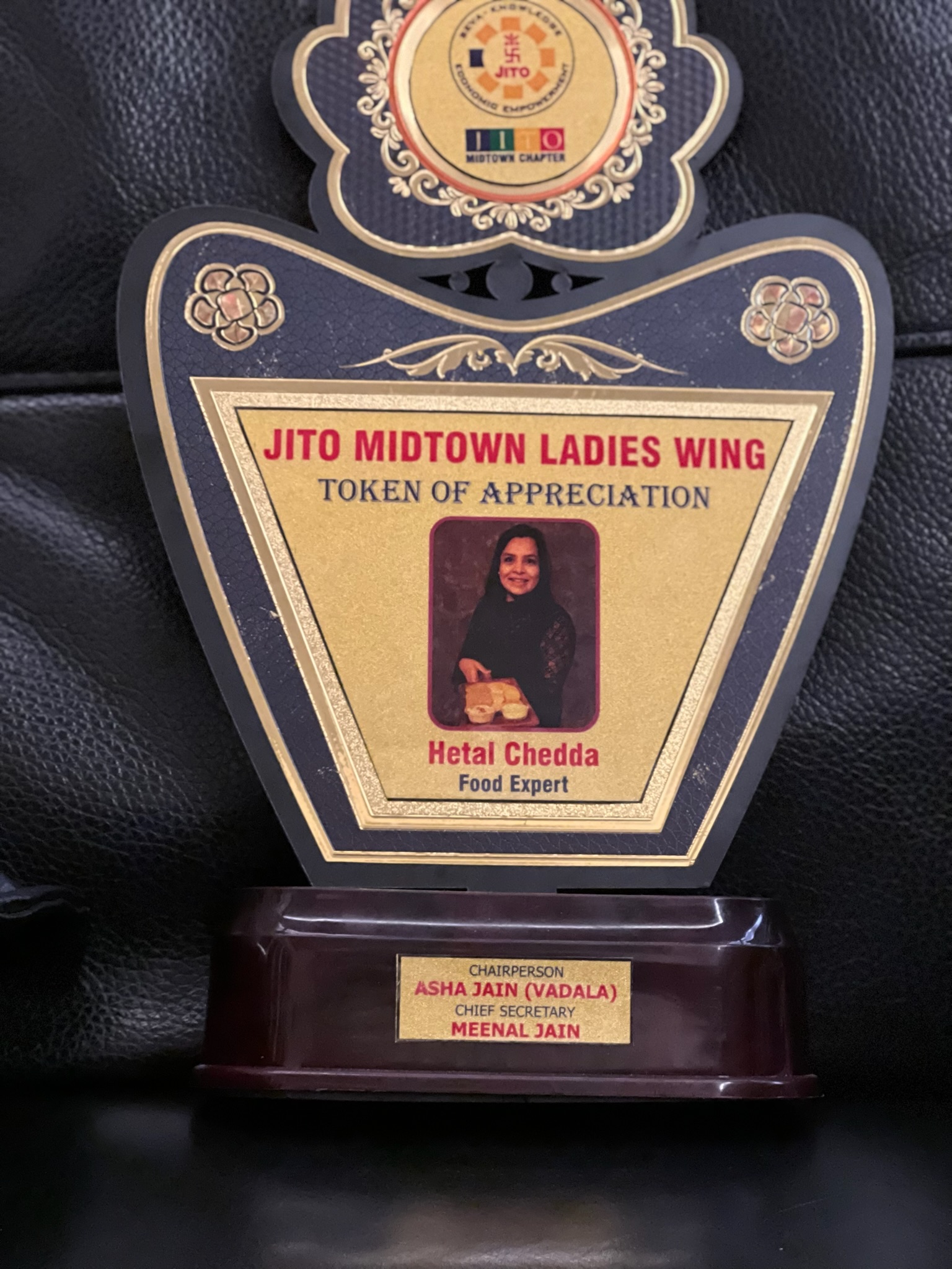 JITO Midtown Ladies Wing presented to Hetal Chheda