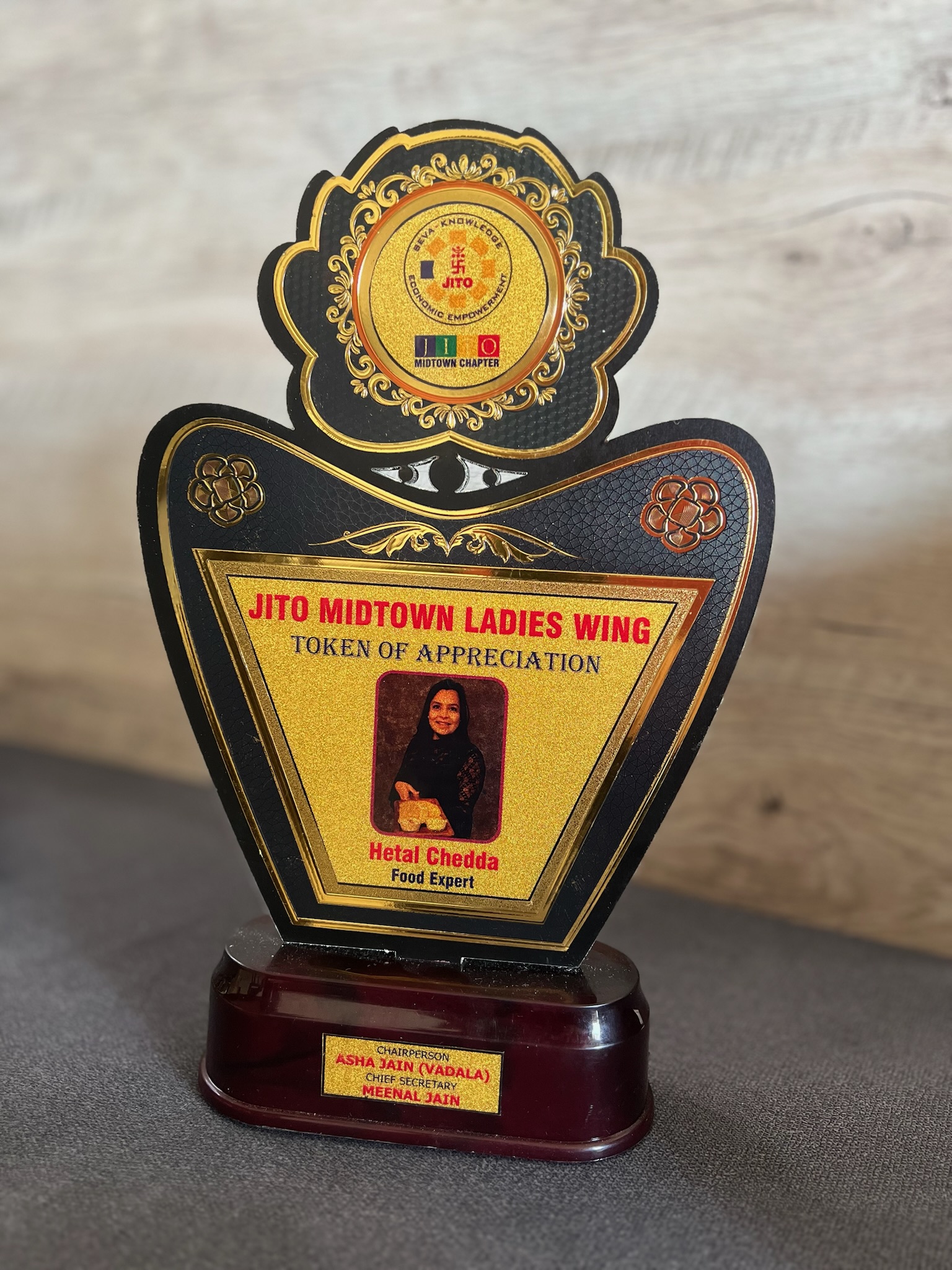 JITO Midtown Ladies Wing presented to Hetal Chheda